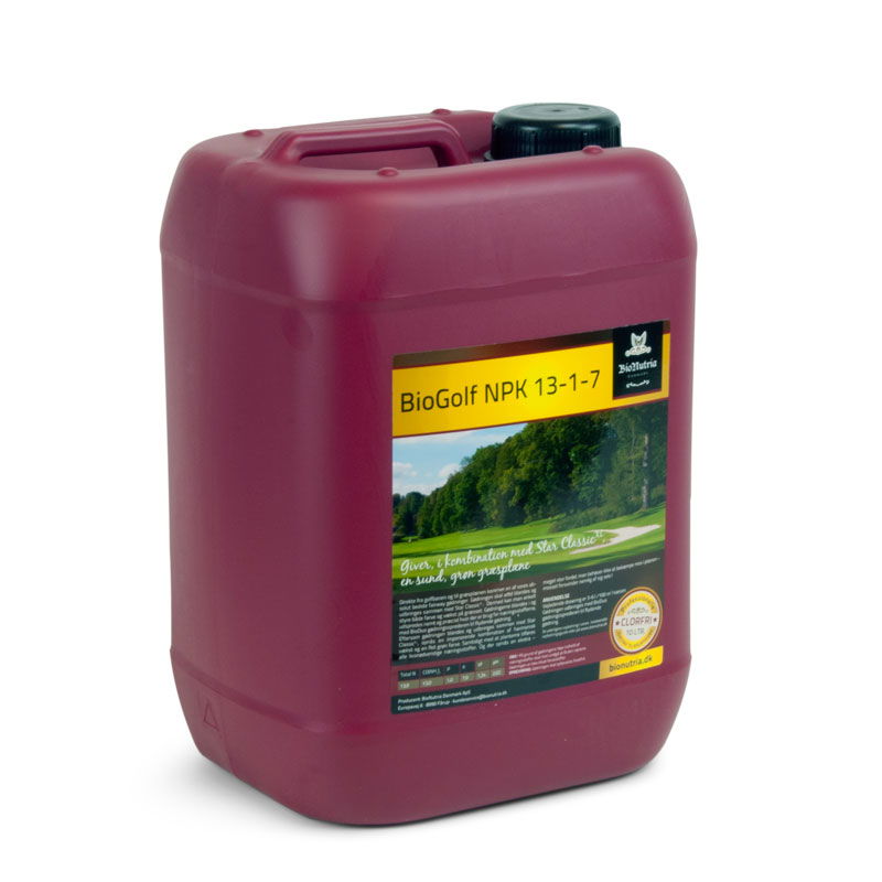 Bionutria Biogolf Npk 13-1-7 - 10 Liter Gødning til Plænen