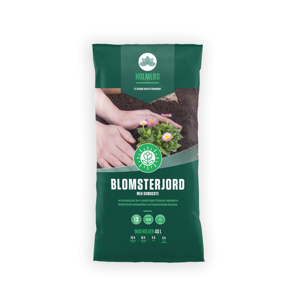 Blomsterjord 40 Liter - Kvalitet fra Holmebo Tørv