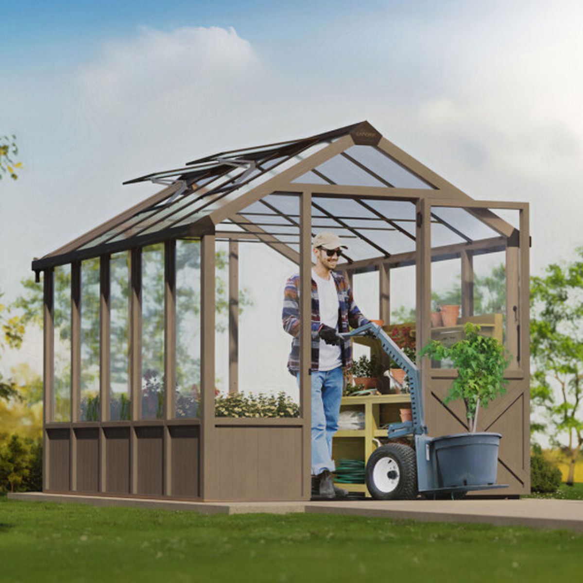 Cedertræ Drivhus Natura – Elegant og Holdbart Design