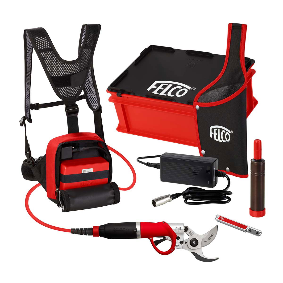 Felco 822 Elektrisk Beskæresaks - Komplet Sæt til Havearbejde