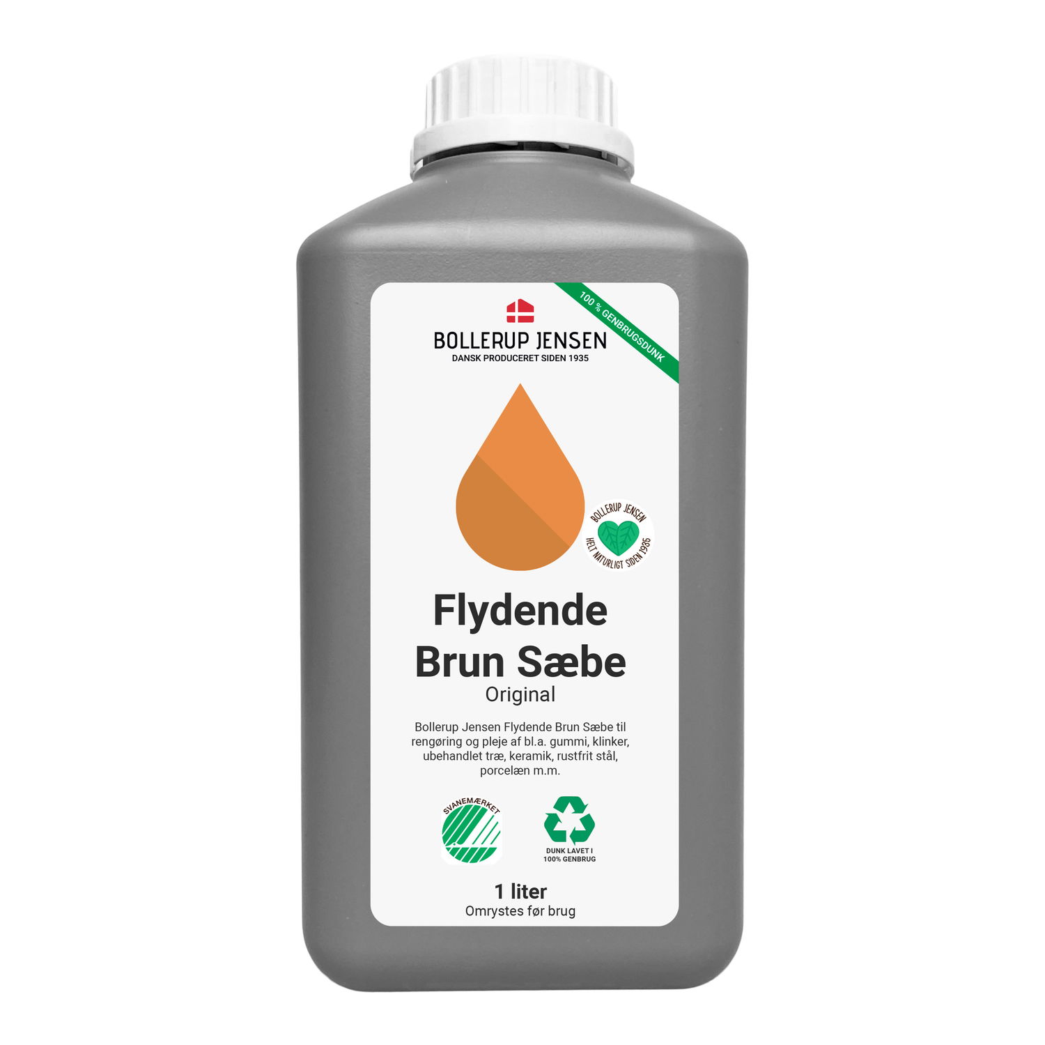Klassisk Flydende Brun Sæbe – Liter fra Bollerup Jensen
