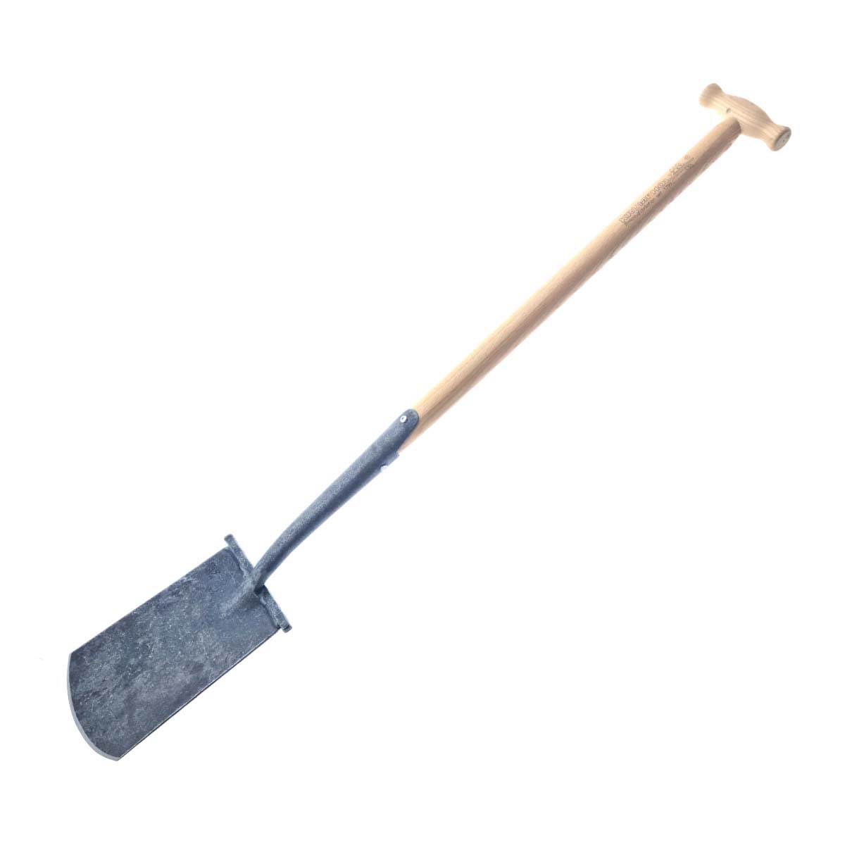 Gartnerspade i Engelsk Form med Trin og Askeskaft 117 cm