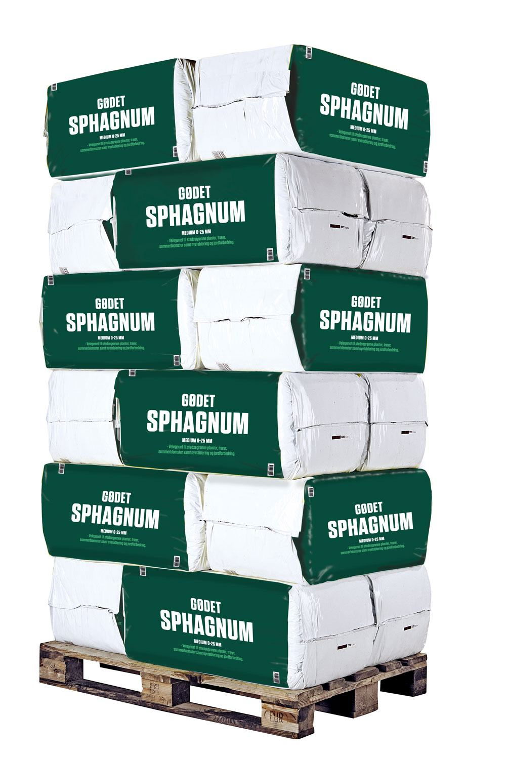 Gødet Spagnum - 300 Liter i 18 Poser til Haven