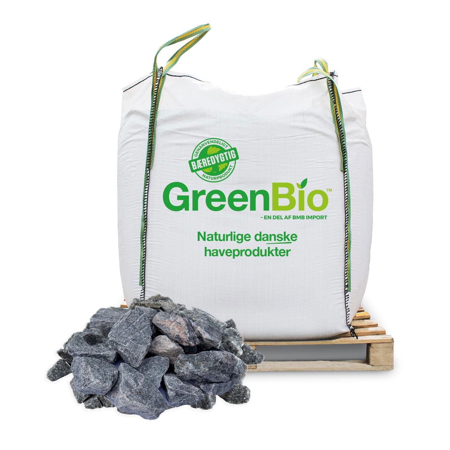Grå Granitskærver 32-50 mm – 1000 kg Tilbud!