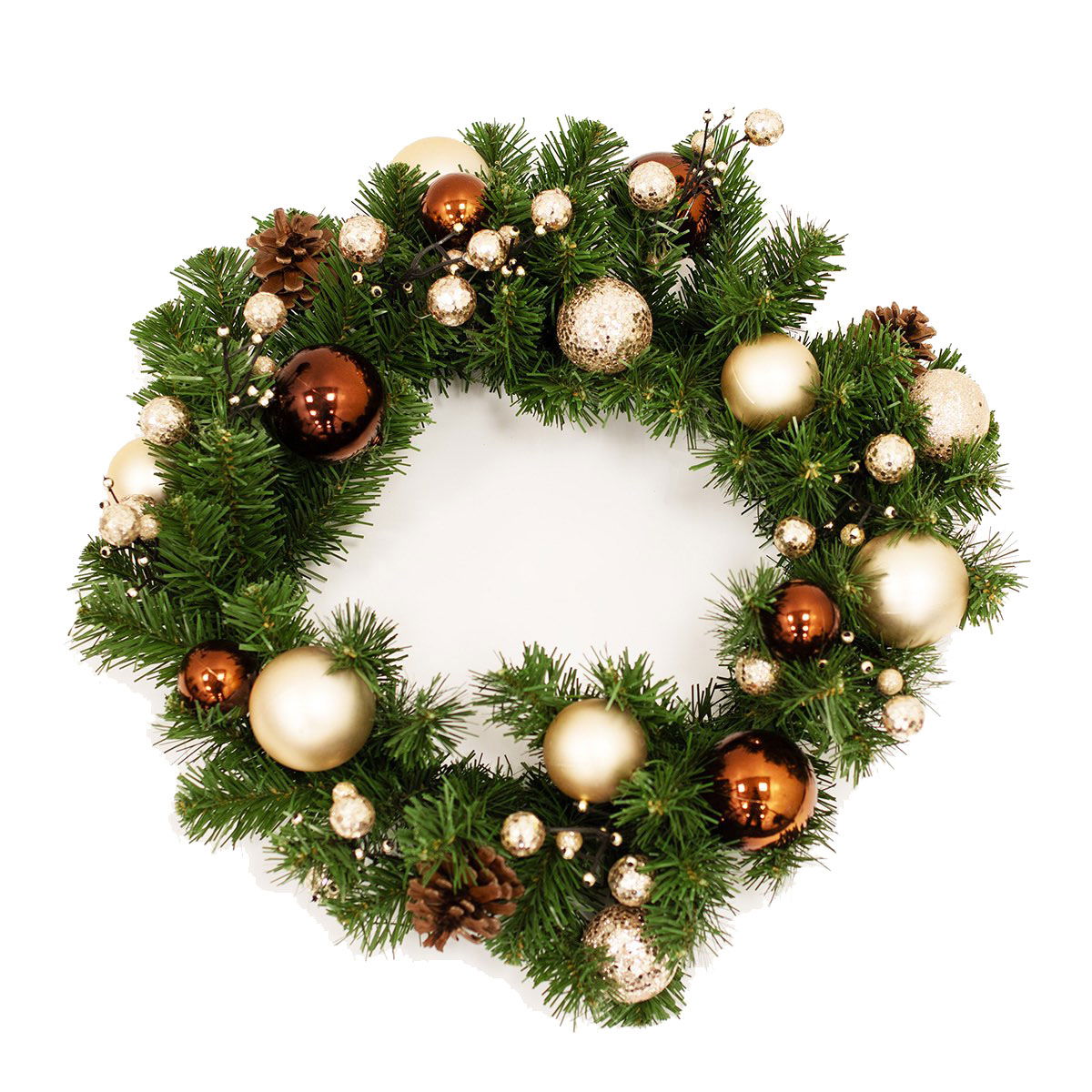 Kunstig Julekrans med Dekoration Ø45 cm – Julestemning!