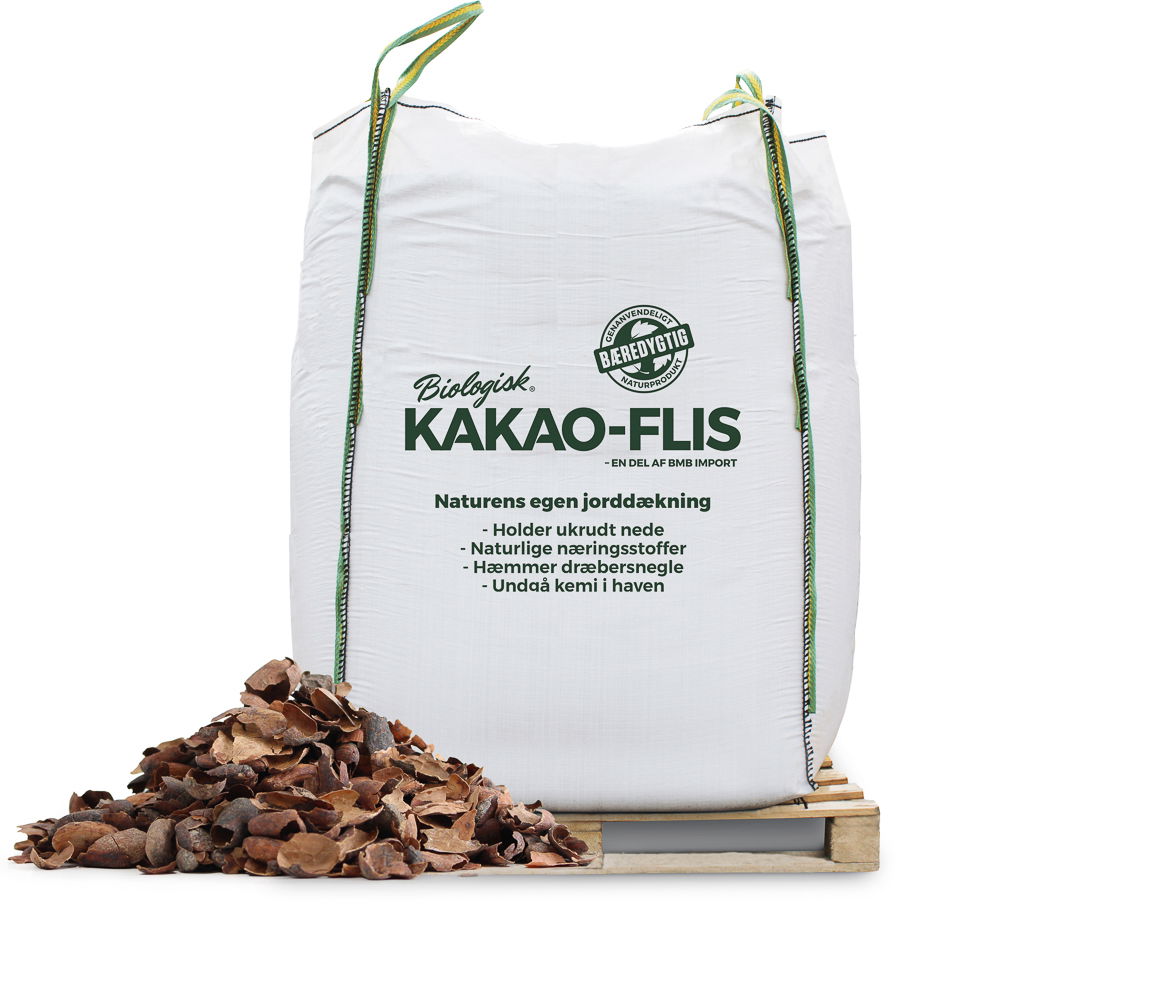 Økologisk Kakao-flis 2500 Liter til Haven - Naturligt Dække