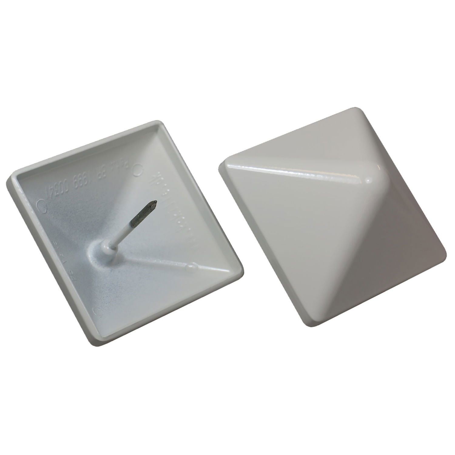 Kokille Hvid Alutop Pyra Stolpehat – Elegant og Holdbar Løsning