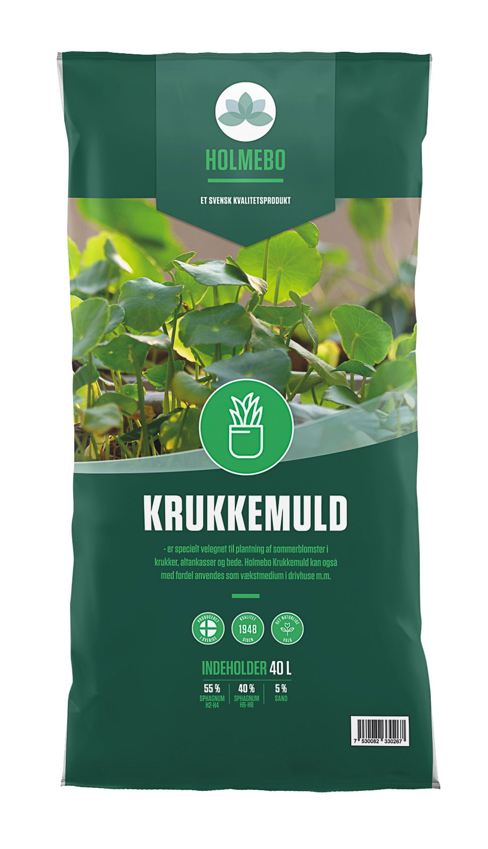 Kvalitets Krukkemuld 40 Liter til Sommerblomster
