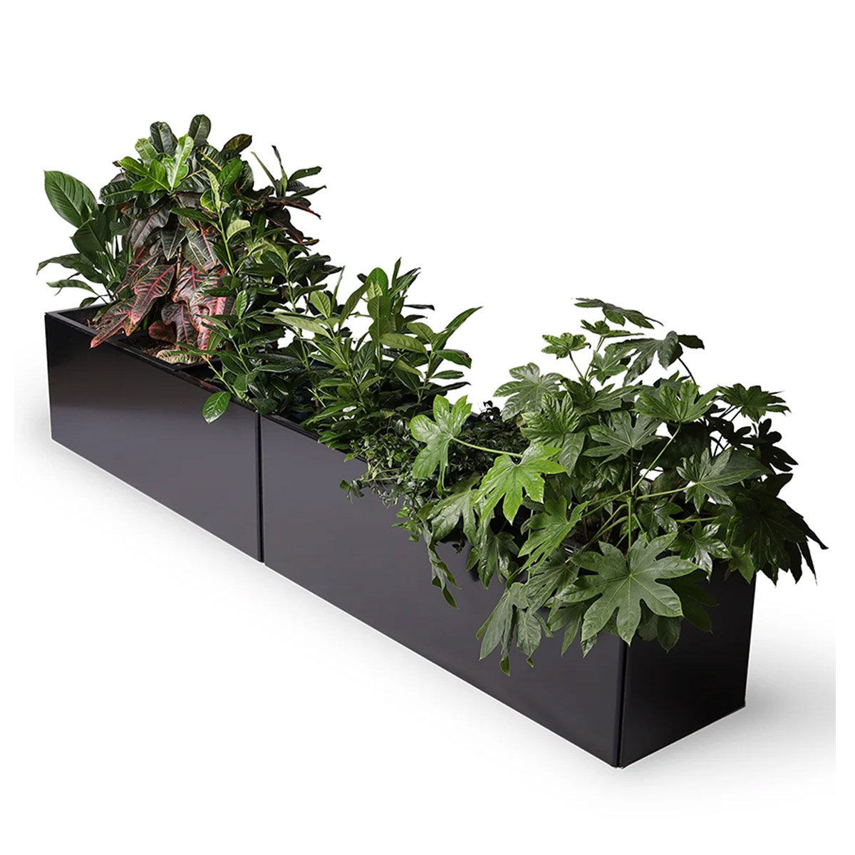 Ekstra Lang Sort Plantekasse fra Land - 160x40 cm