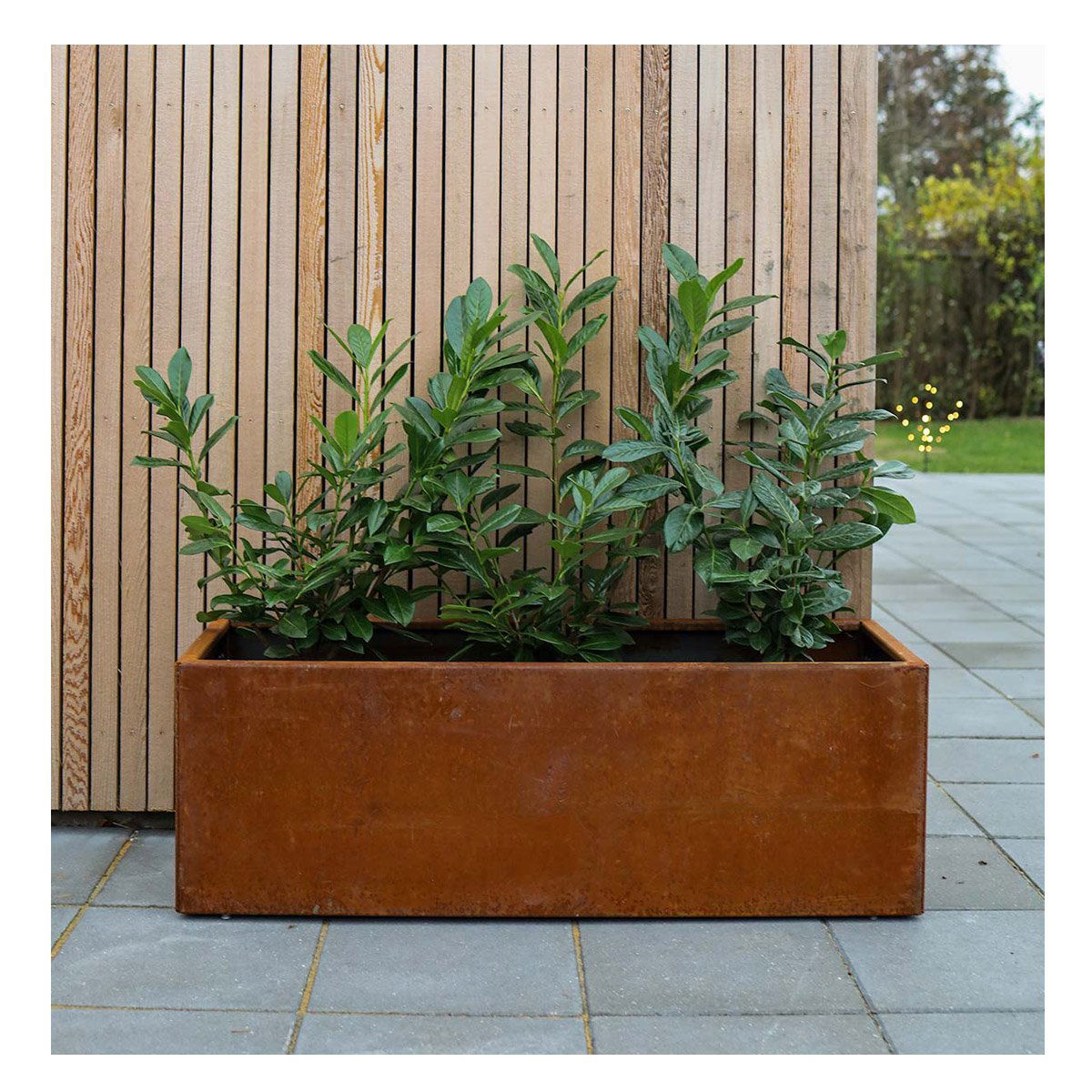 Moderne Aflang Plantekasse i Corten - 40x60x40 cm