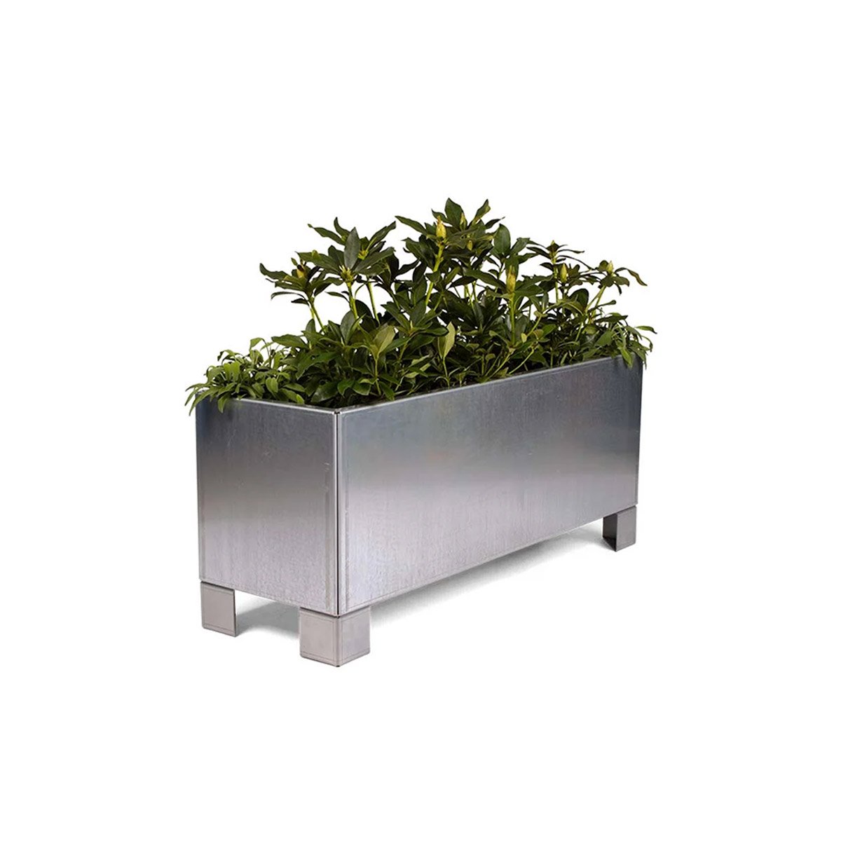 Land Modern Aflang Plantekasse i Galvaniseret Stål 40x60 cm