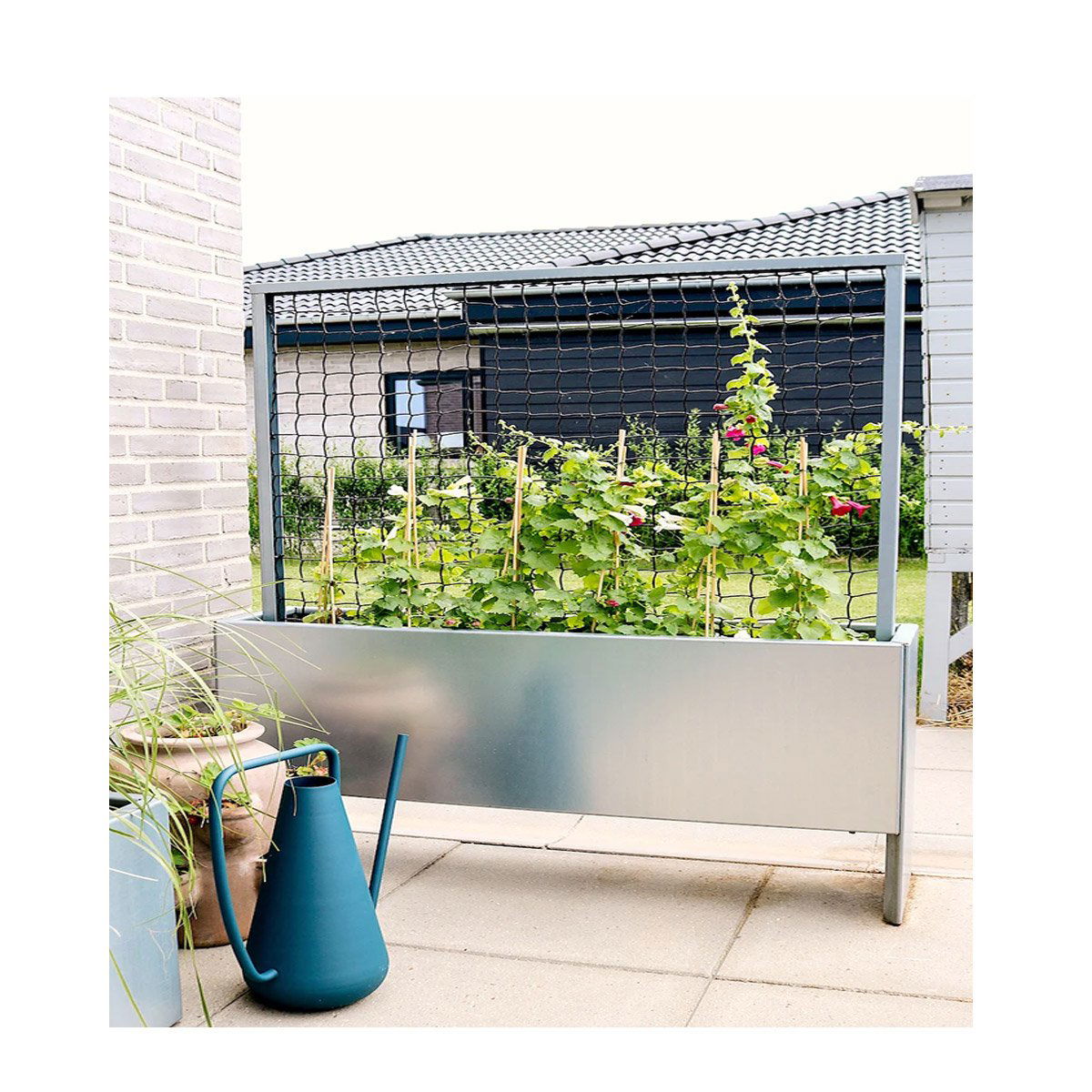 Elegant Plantekasse med Espalier – Galvaniseret 120 cm