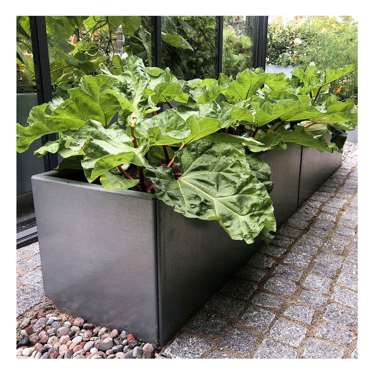 Land Modern Højbed i Galvaniseret Stål - 160 cm