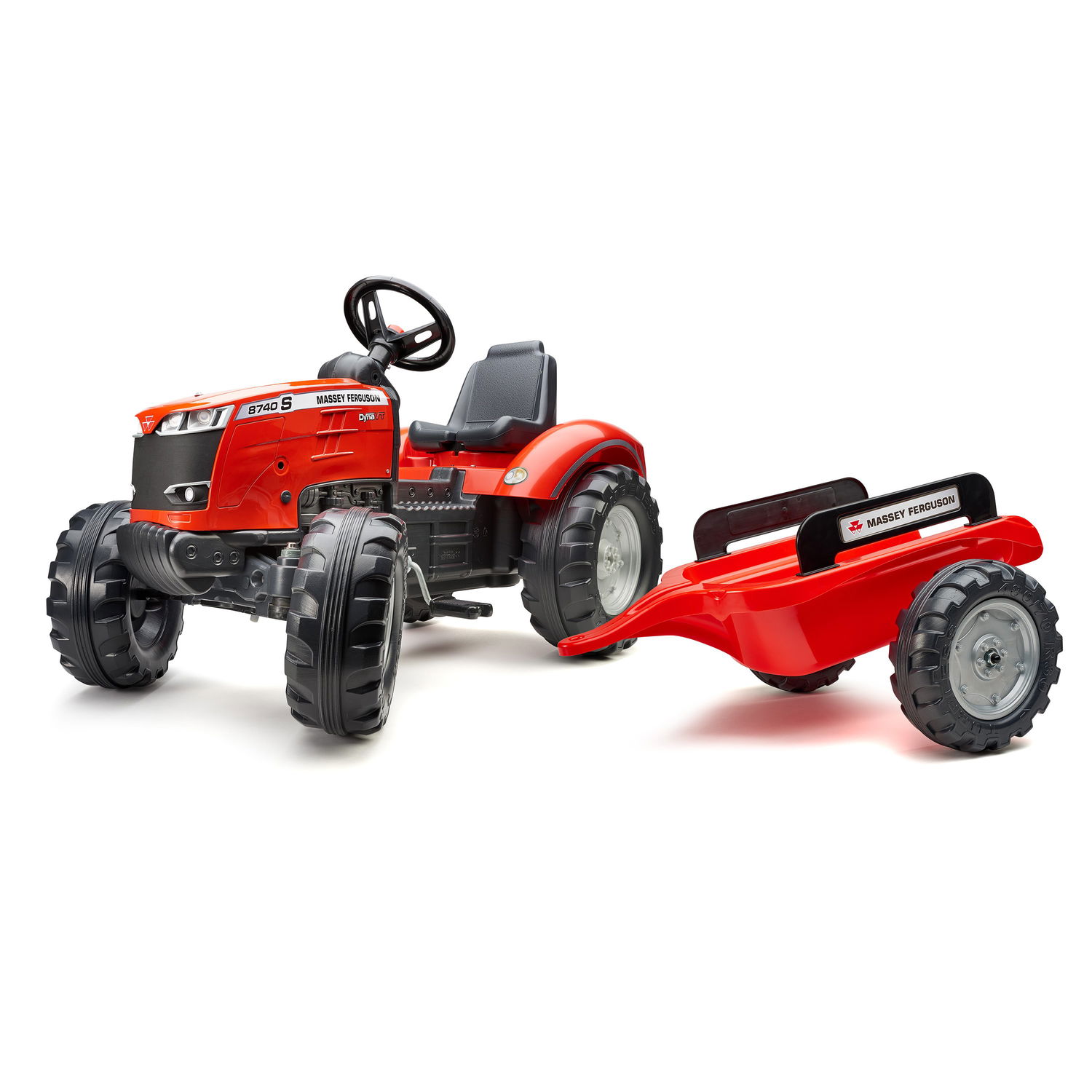 Massey Ferguson Pedaltraktor med Vogn til Børn - Leg og Sjov