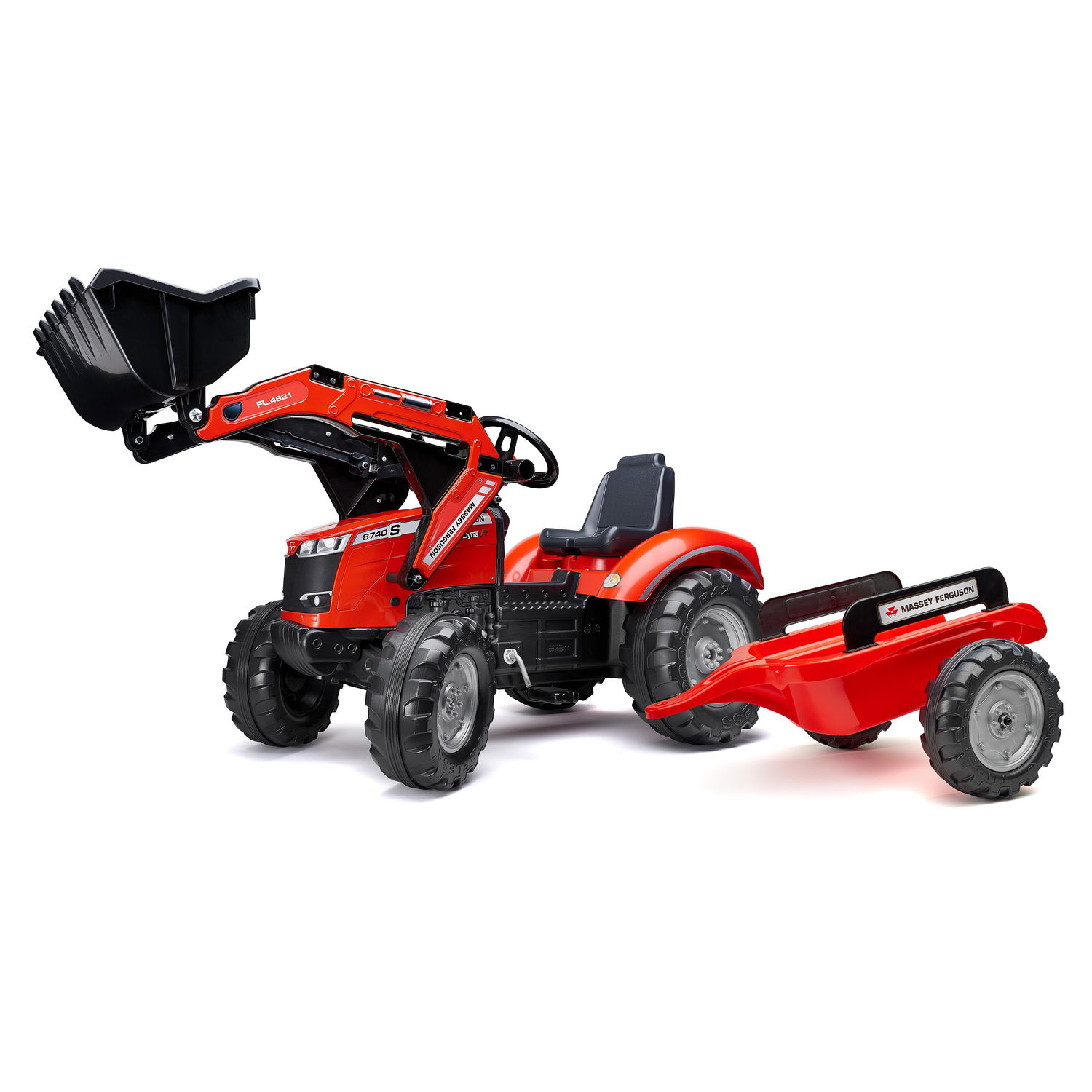 Massey Ferguson Traktor med Frontlæsser og Vogn - Tilbud!