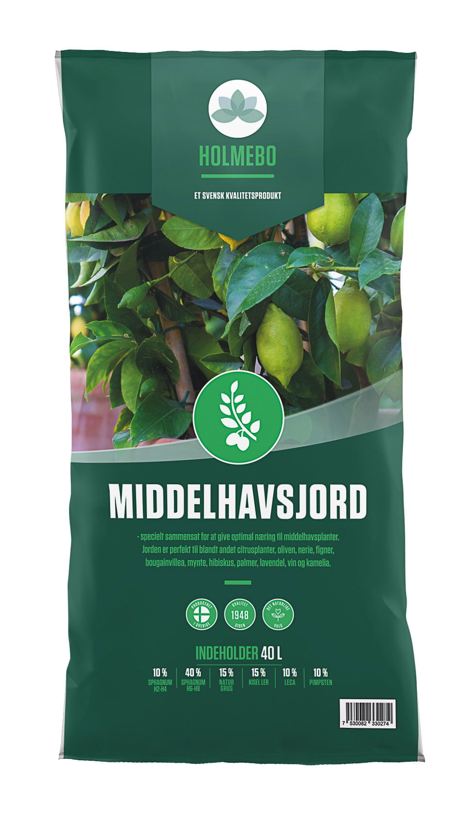 Middelhavsjord 40 Liter - Optimal til Middelhavsplanter