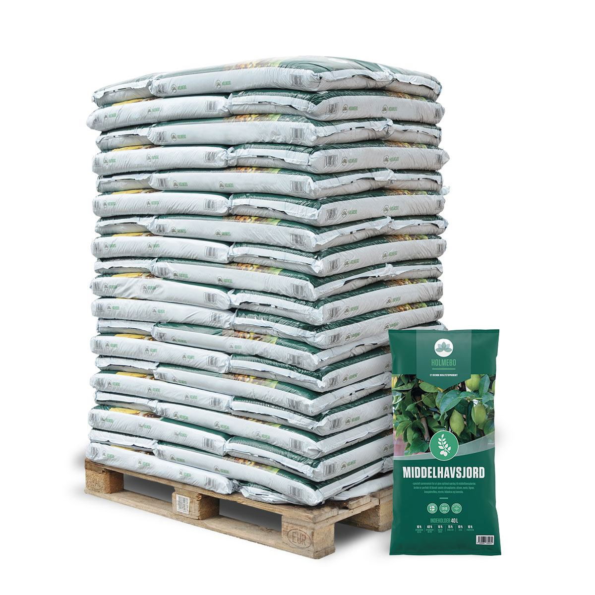 Middelhavsjord 42 Poser - 40 Liter til Dine Planter