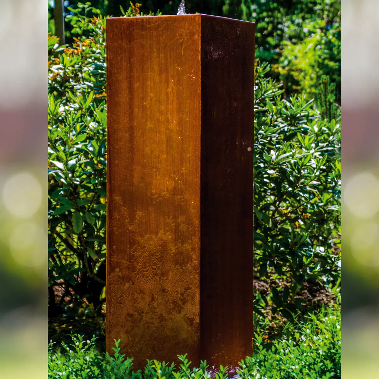 Peru 100 cm Vandfontæne i Corten Stål - Haven Fokus