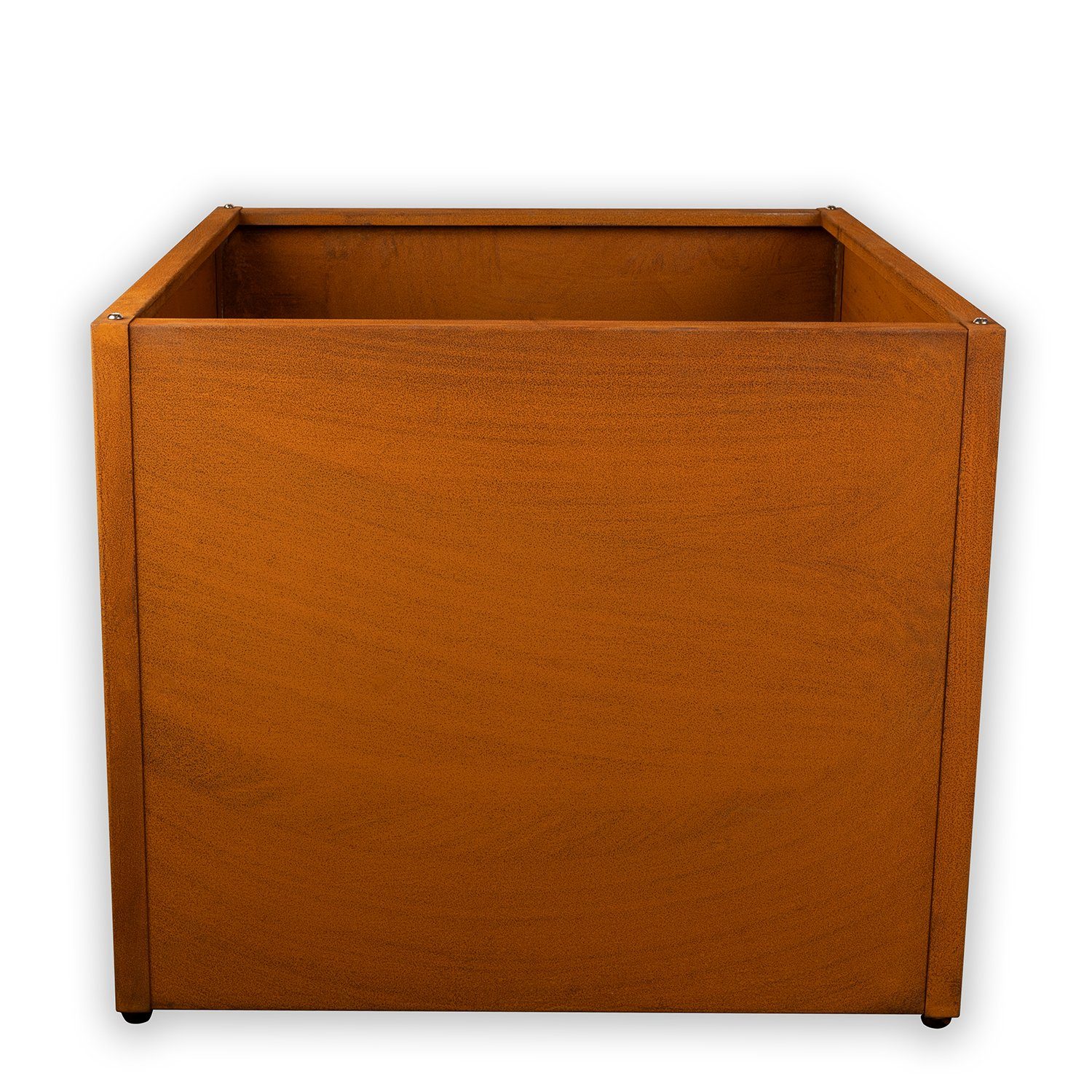 Corten Stål Plantekasse Uden Bund – 100x100x50 cm