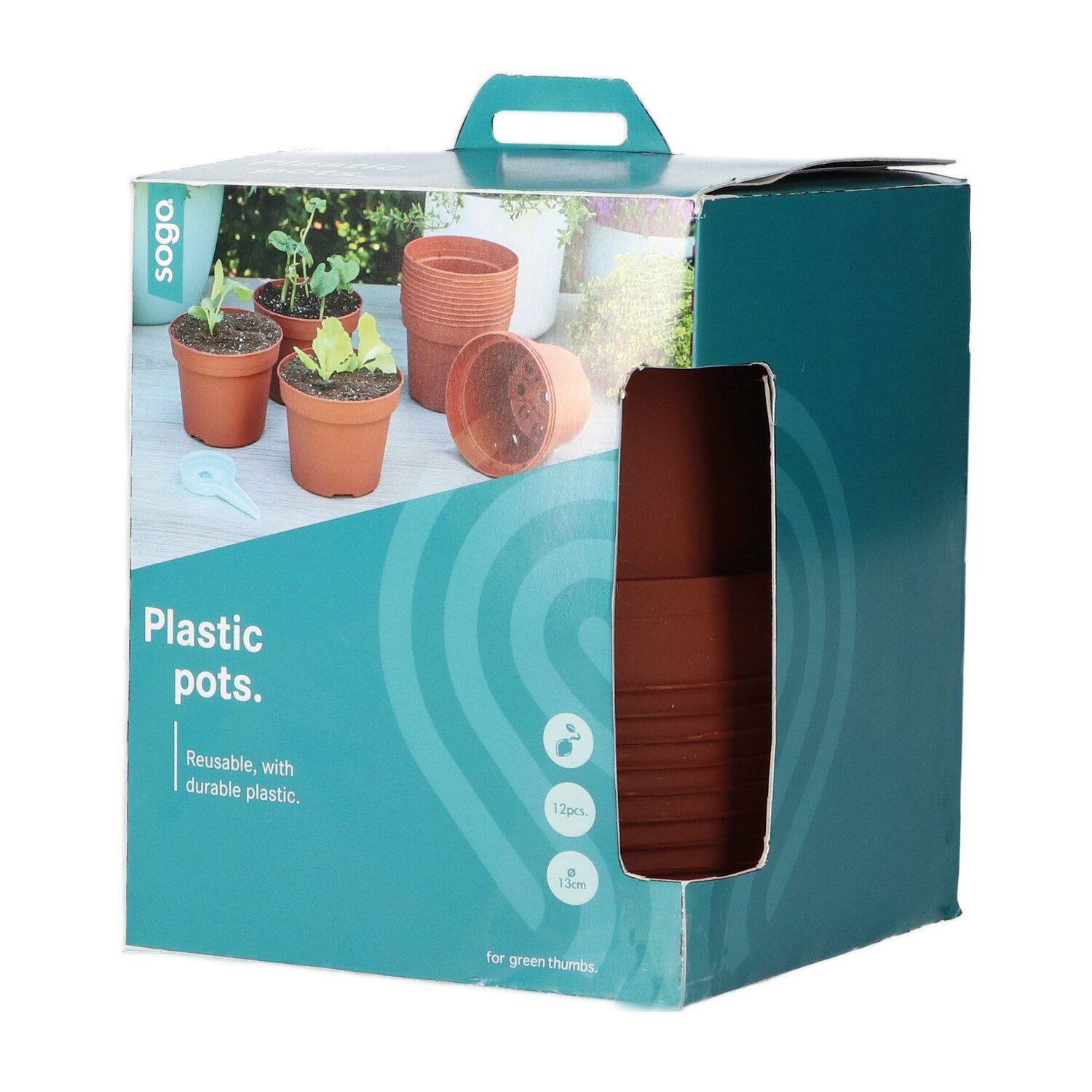 Plantepotter i plast - Ø13 cm, 12 stk. på tilbud!