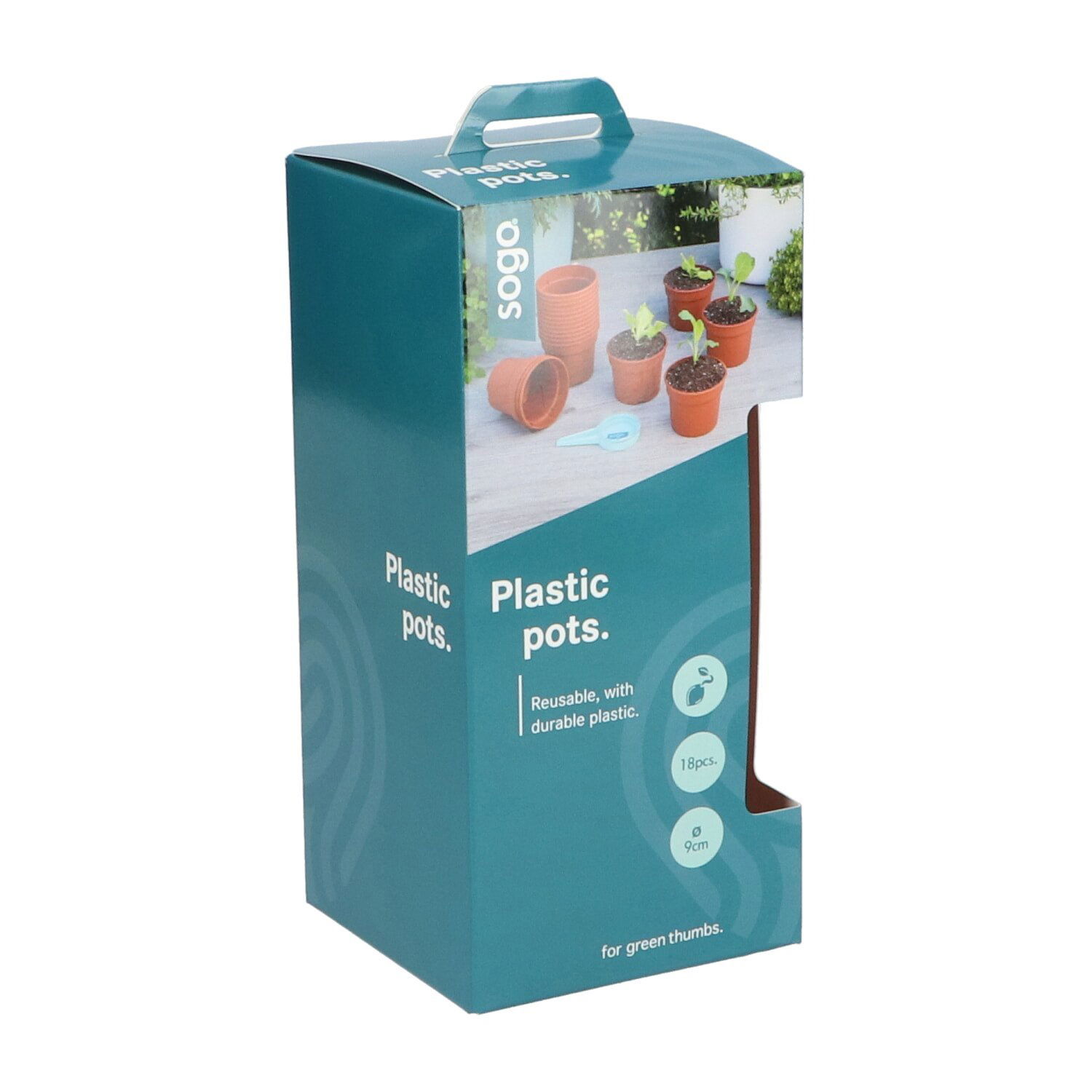 Plantepotter i plast - 18 stk. til forspiring, Ø9 cm