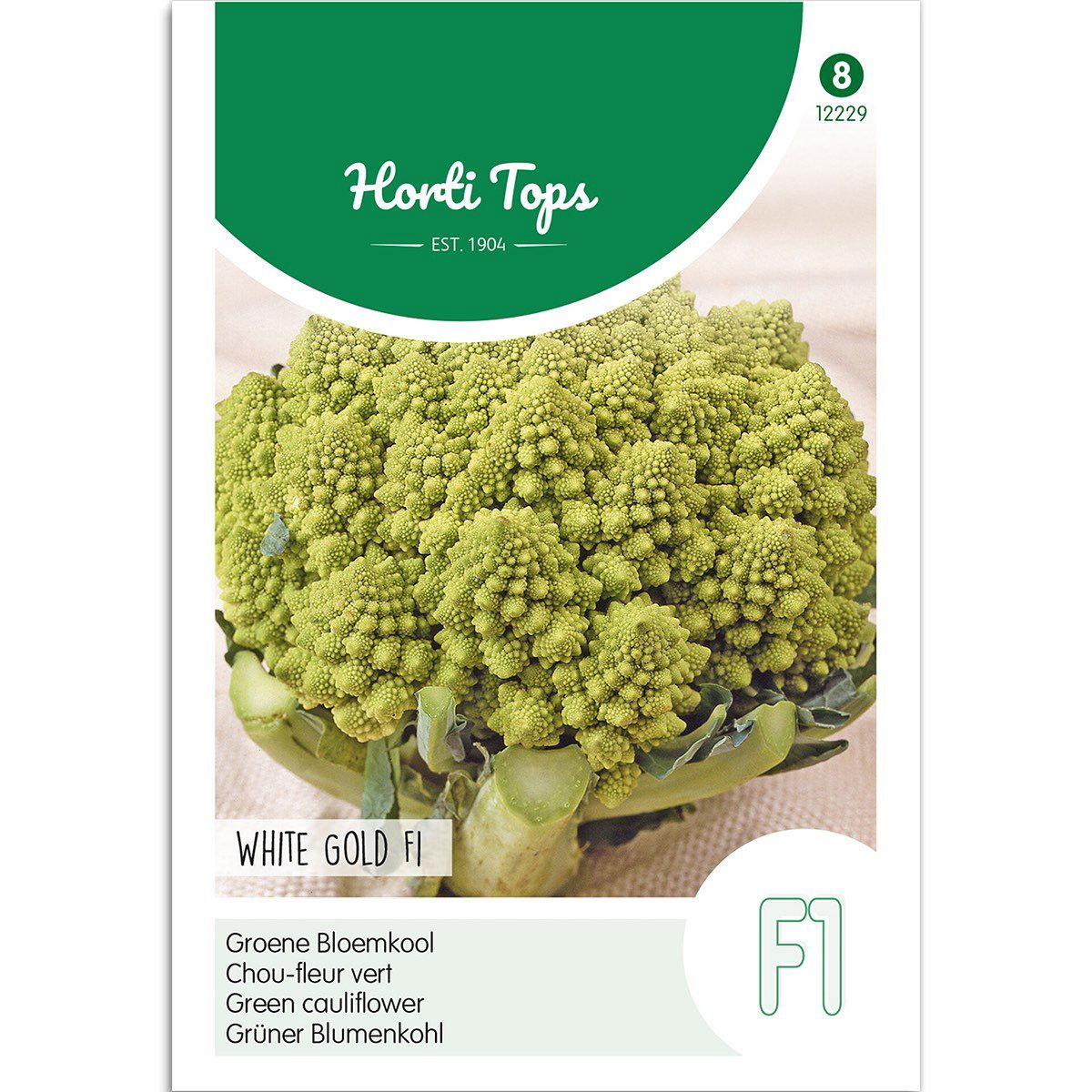 Romanesco Blomkål Frø "White Gold F1" - Horti Tops