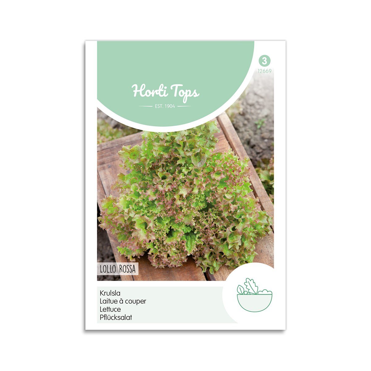 Lollo Rossa Salatfrø - Horti Tops på tilbud!