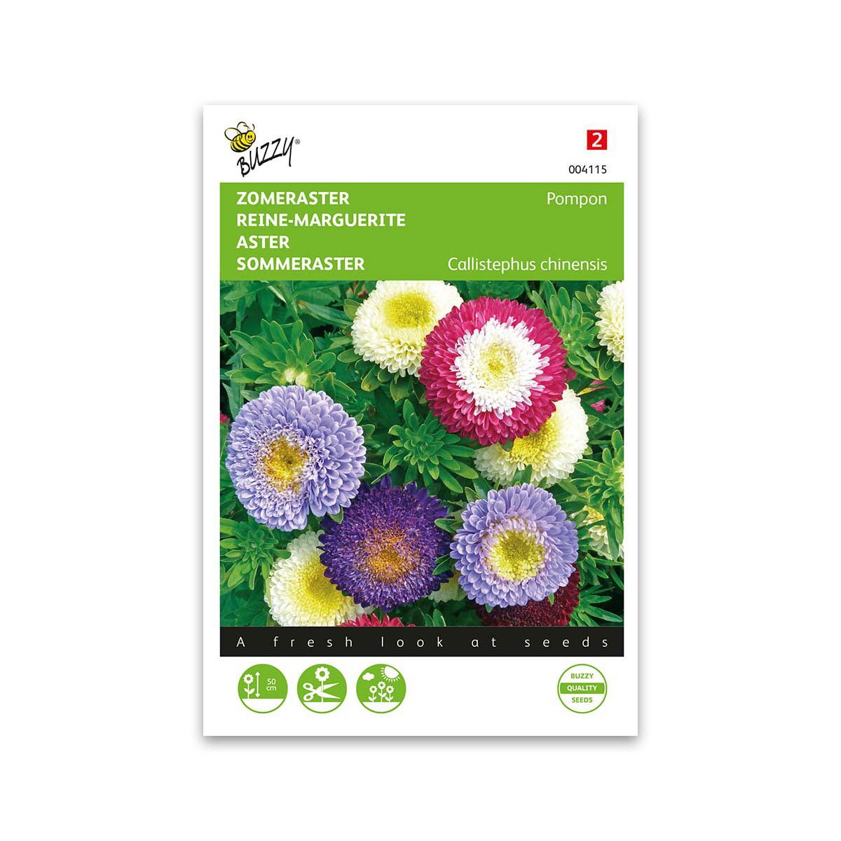 Sommerasters Frø Pompom Mix - Smukke Blomsterfrø til Haven