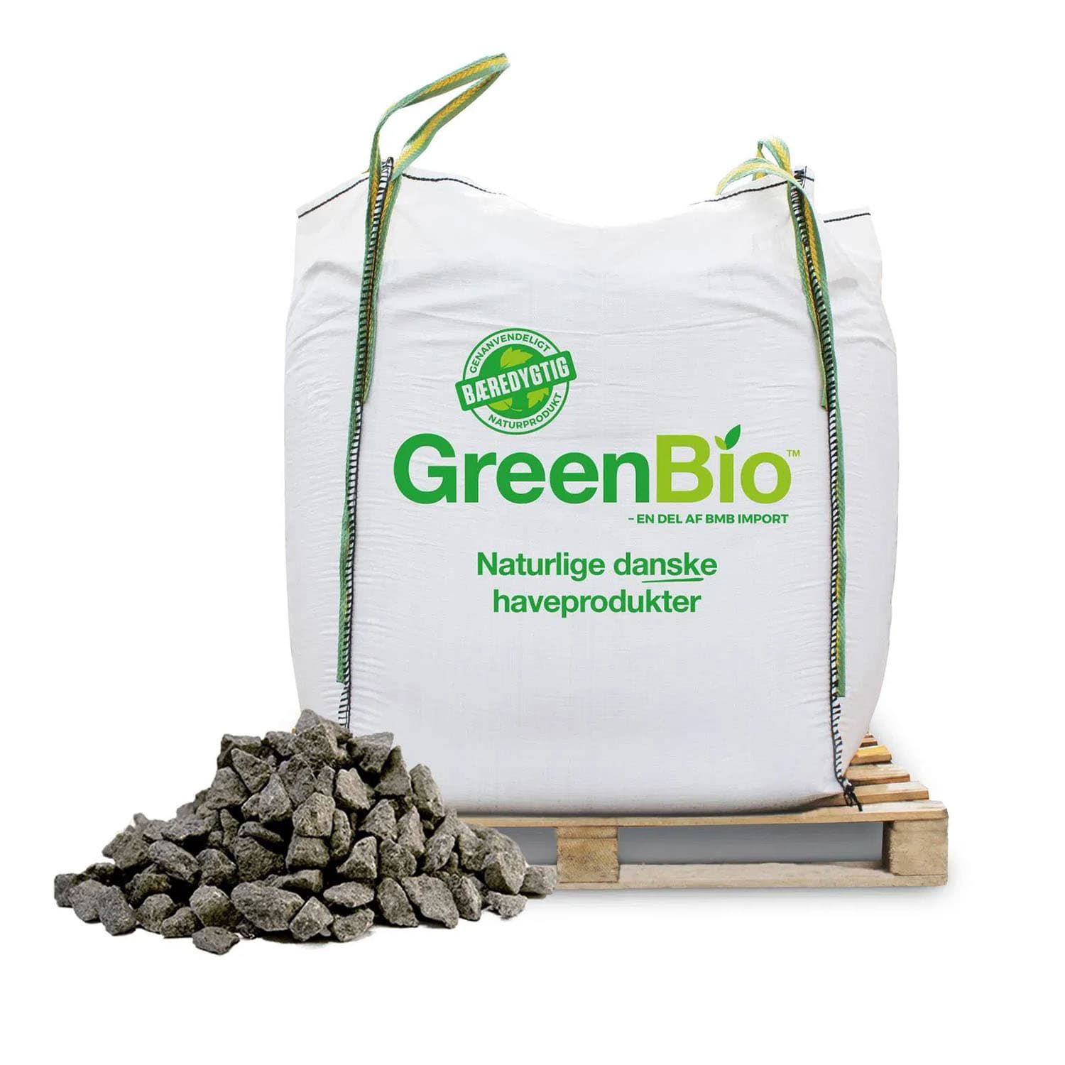 Sorte Granitskærver 16-22 mm – 1000 kg Tilbud!