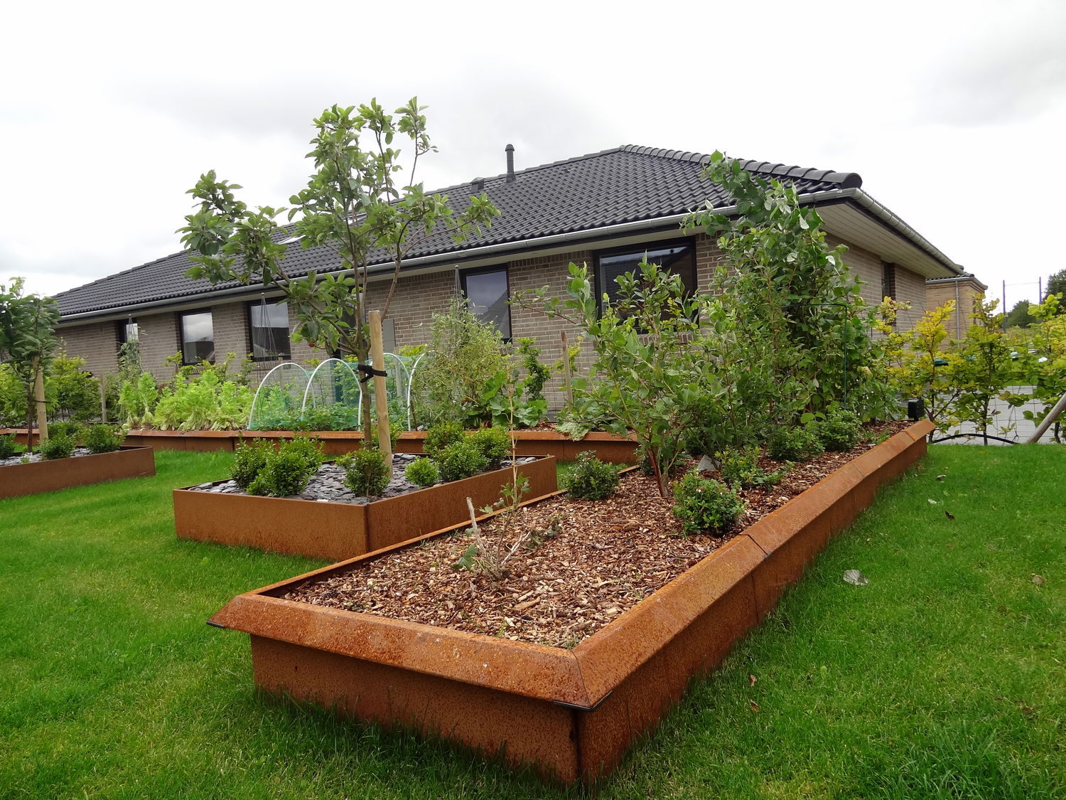 Store Højbede med Sneglehegn - Beskyt dine planter!