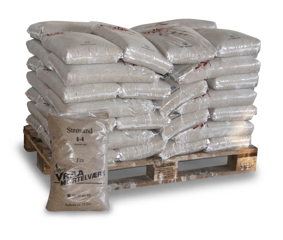 Strøsand Tilsat Salt 48 Poser   15 Liter