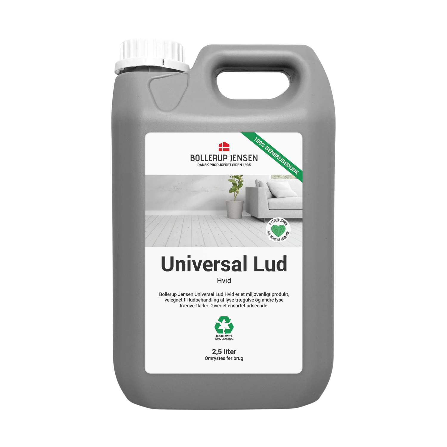 Universal Hvid Lud til Trægulve - Liter