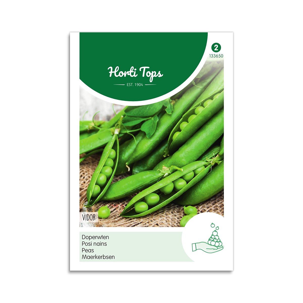 Ærtefrø "Vidor" fra Horti Tops – Søde og produktive frø!