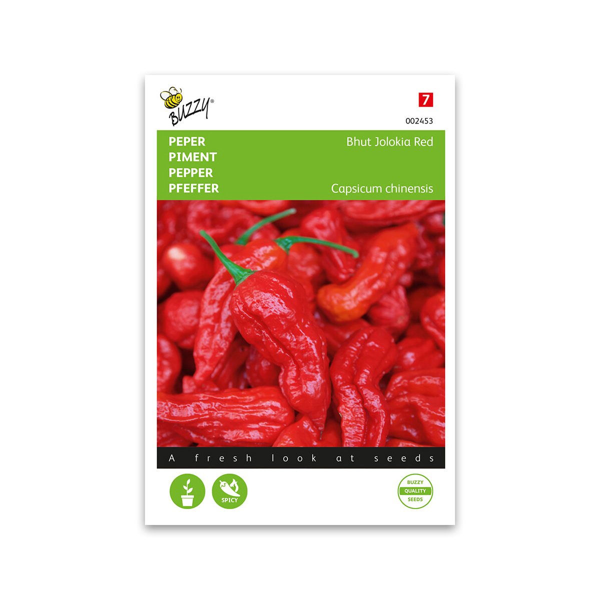 Økologiske Rød Bhut Jolokia Chili Frø - Stærk Smag!