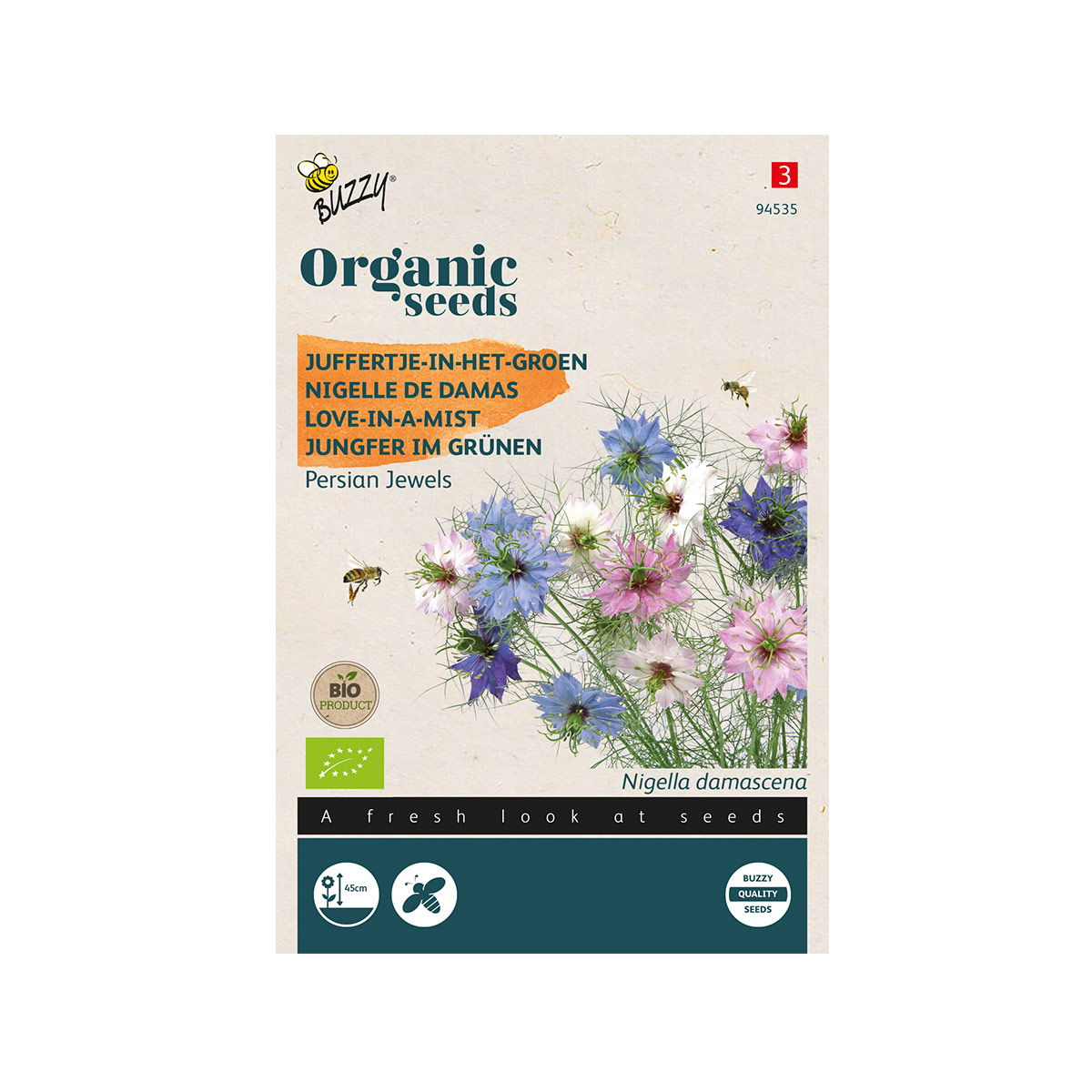 Økologisk Jomfru i Det Grønne Frøblanding fra Buzzy Organic