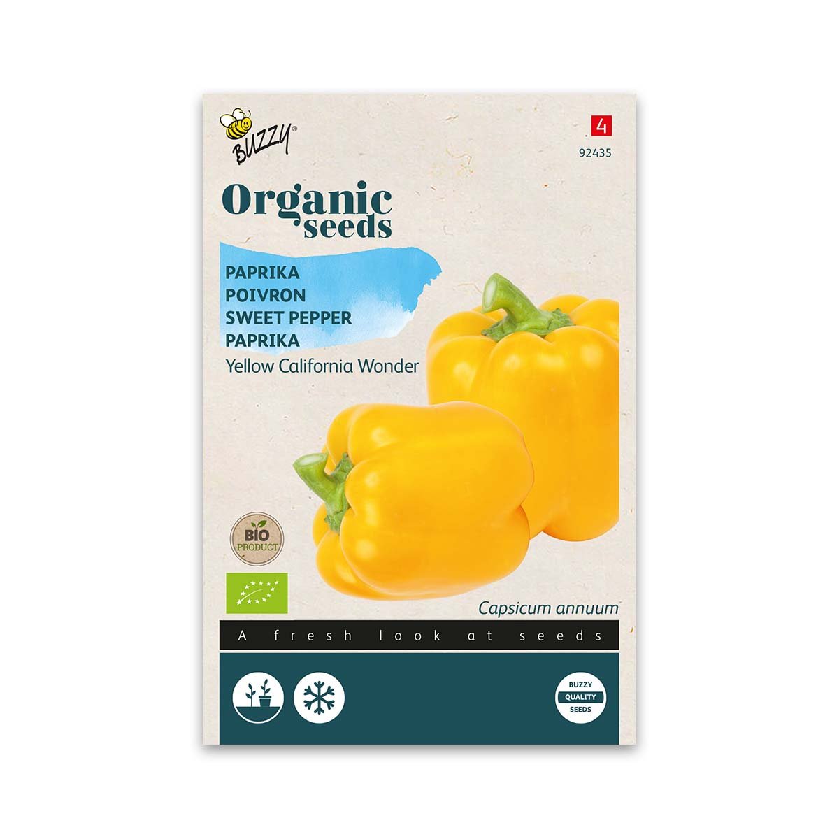 Økologiske Gule Peberfrø - Yellow California Wonder