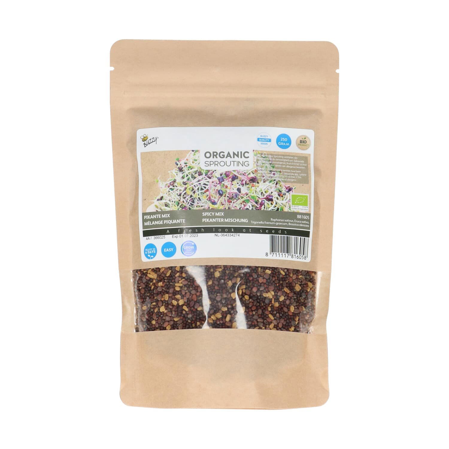 Økologisk Spicy Salatmix Spirende Frø 250g - Fantastisk Tilbud!