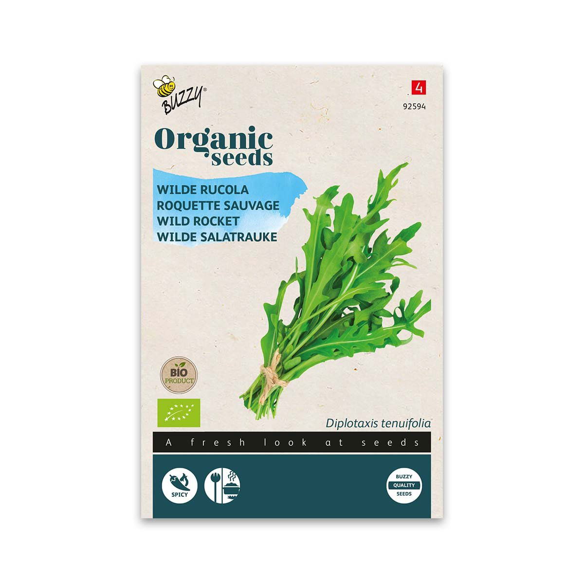 Økologiske Vild Rucola Frø fra Buzzy - Hurtig Vækst!