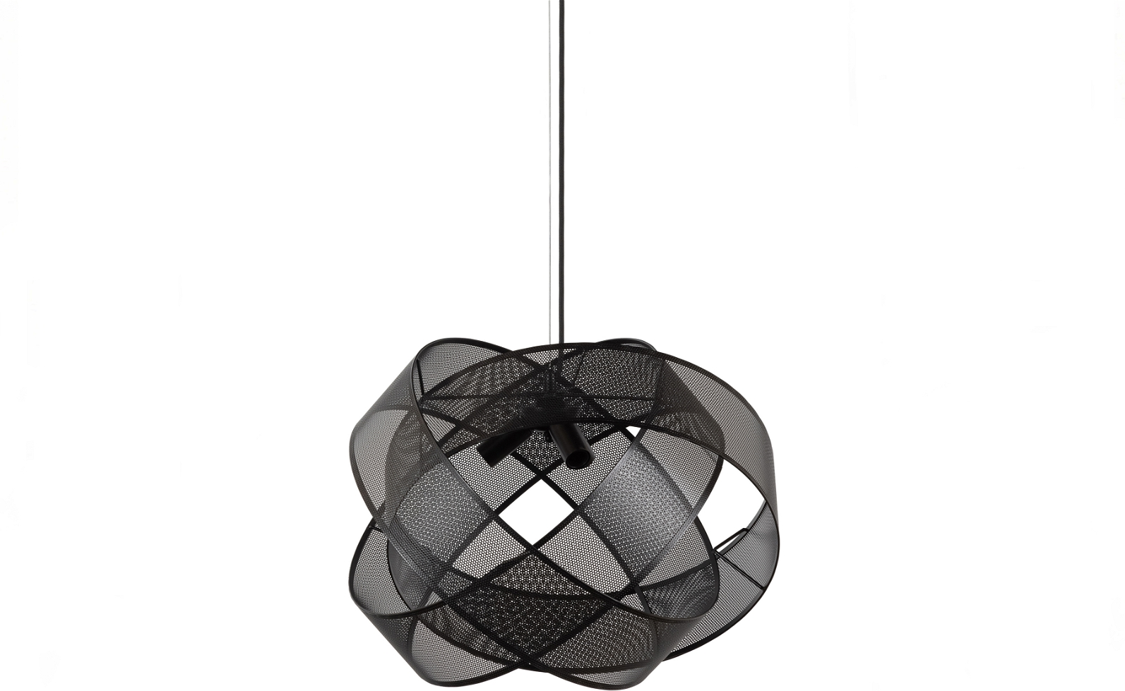 Moderne Sort Pendel Lampe med Gittereffekt fra Woood