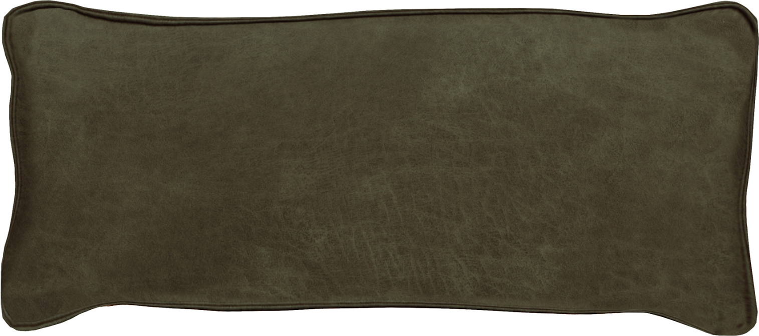 Pyntepude Woood Bean   Bæredygtigt Læderlook 30x70 Cm Grøn   Voluminøs Dekorationspude Med Genbrugslæder