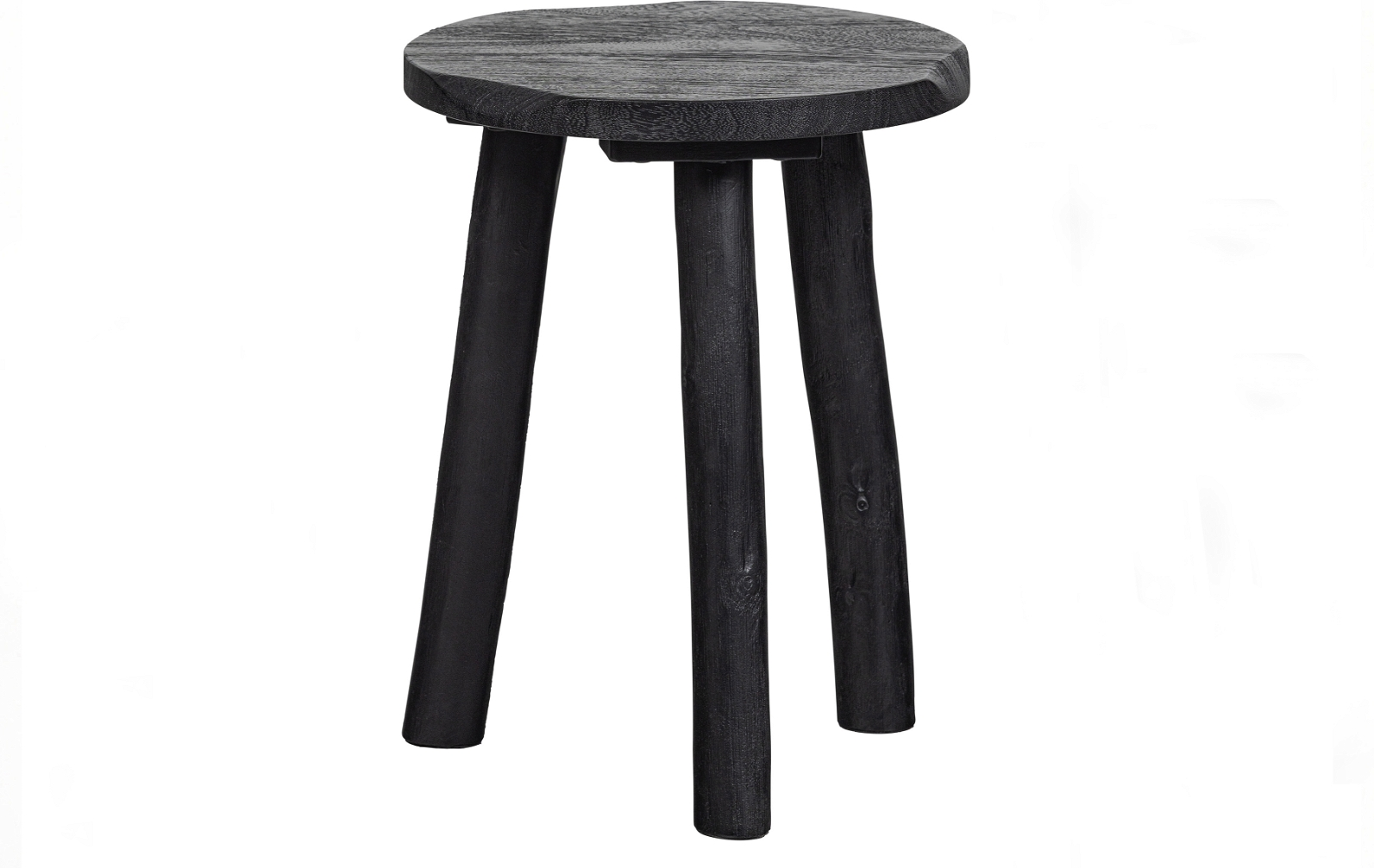 Eksklusiv Angus Skammel i Sort Mangotræ - Elegant Puf