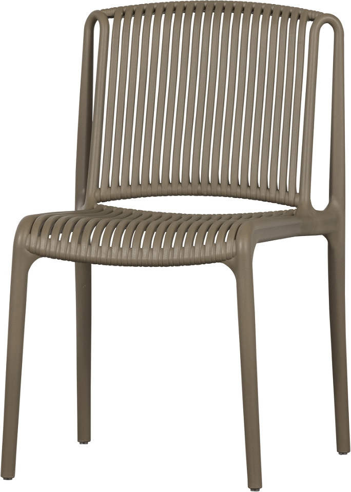 Spisebordsstol Woood Billie   Beige Plastik  Stabelbar Design  H82ã B50ã D51 Cm Til Indendørs Og Udendørs Brug