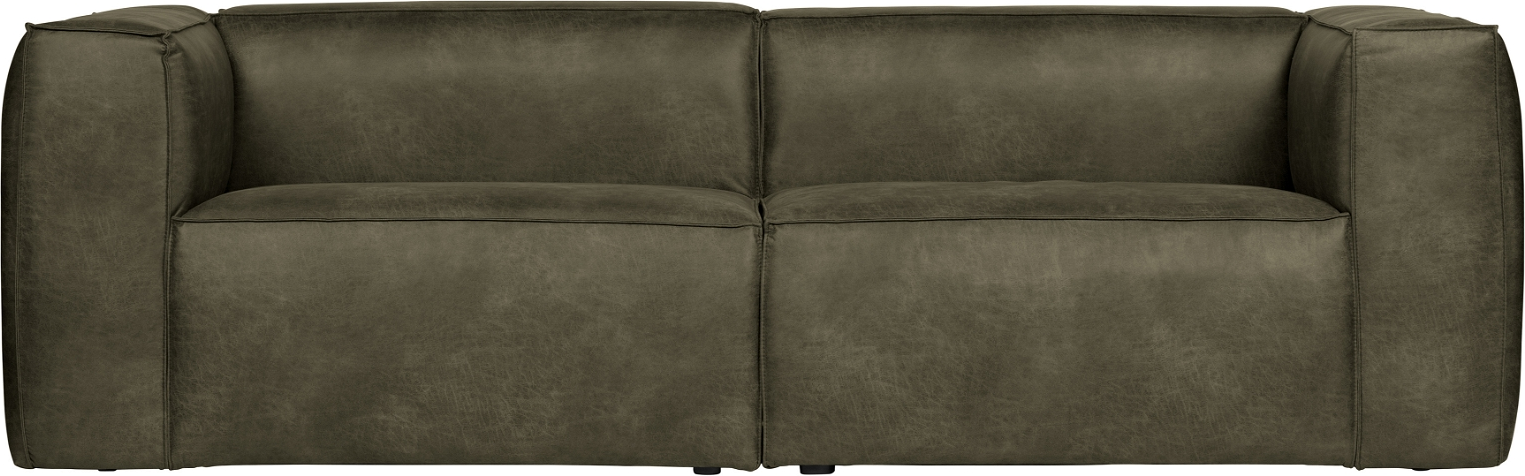 Woood Bean 3,5-personers Sofa i Grøn Læderlook