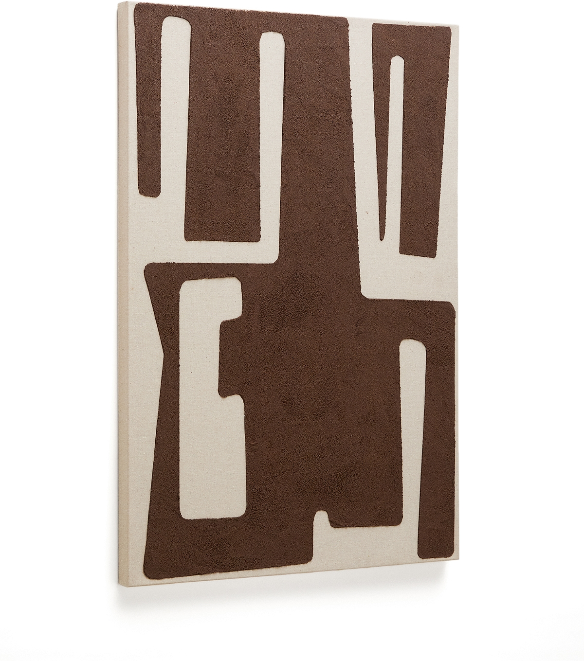 Abstrakt Maleri Kave Home Salmi i Beige-brun 100x70 cm