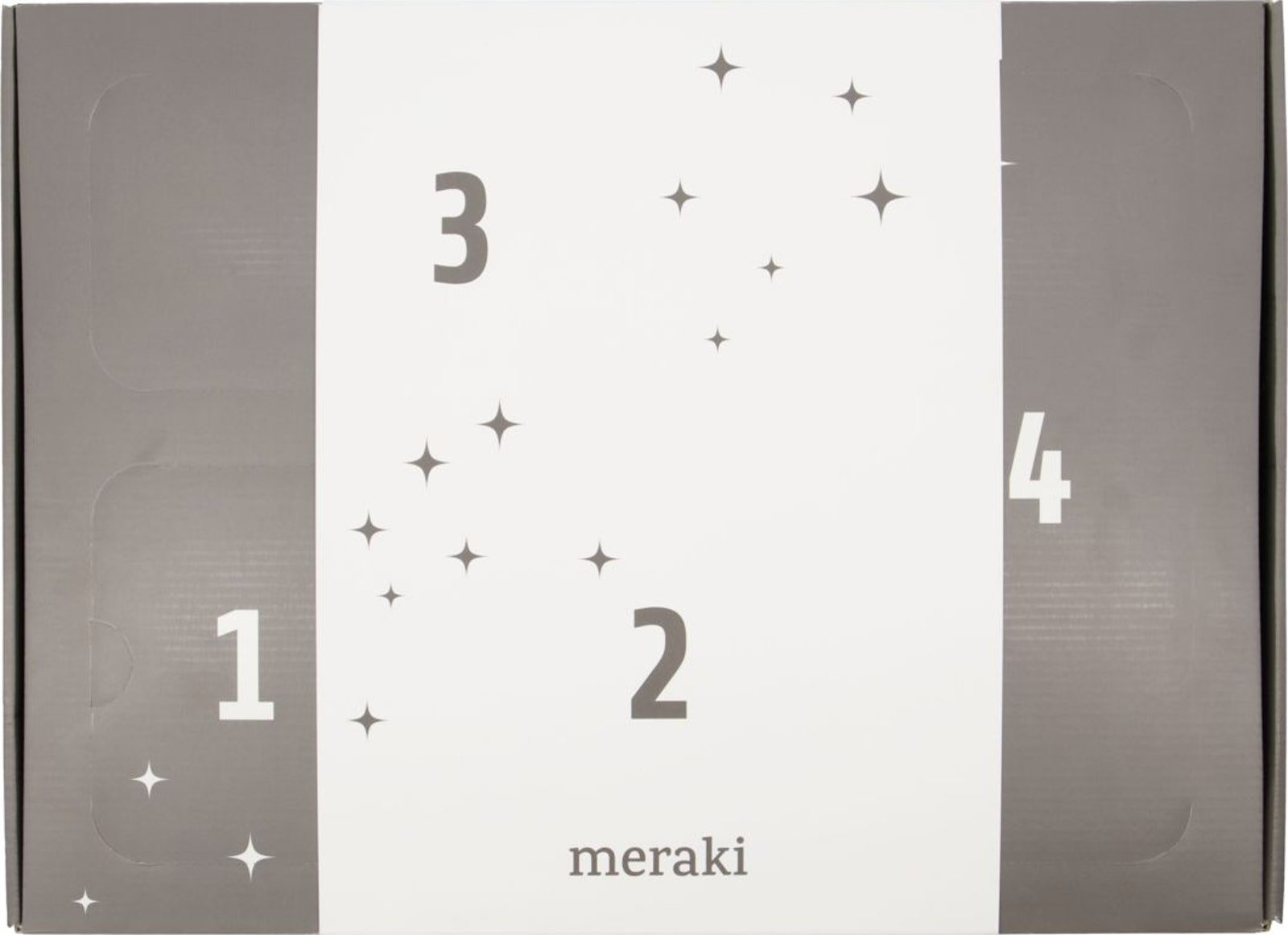 Eksklusiv Advent Gaveæske fra Meraki - Hvid/Sort 31x43 cm