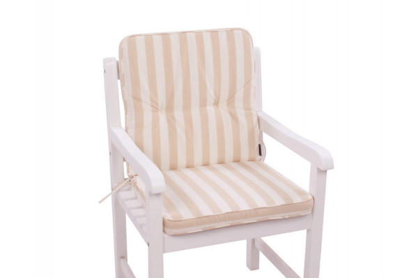Aston Lav Ryg Beige-hvid Stribet