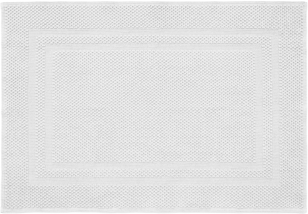 Bademåtte   Badmåtte Kave Home Yanay 60x90 Cm  100  Bomuld Vendbar Jacquard Hvid Oeko-tex Standard 100