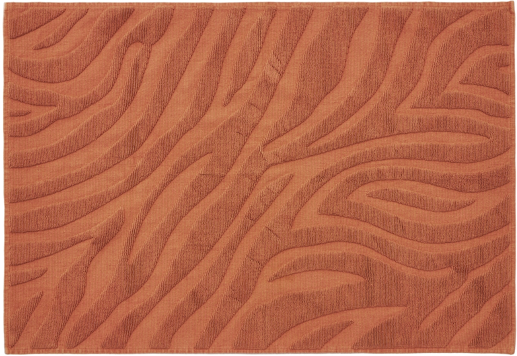 Bademåtte Kave Home Goda Terrakotta 60x90 Cm 100  Bomuld Jacquard Oeko-tex Håndlavet   Portugal