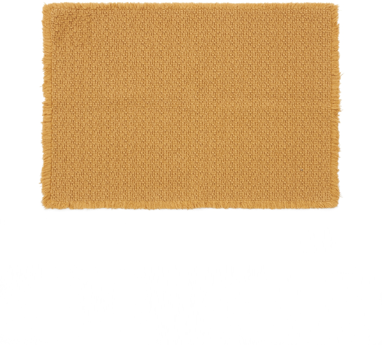 Bademåtte Kave Home Minet 60x90 Cm 100  Bomuld Sennep Jacquard