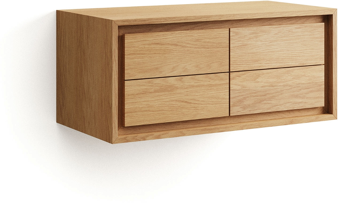 Badeværelsesskab Kave Home Kenta   Massivt Teak Med Soft-close H40   B90   D45 Cm
